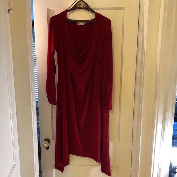 Necessary Objects long sleeved red body conscious dress - Picture 2 of 4